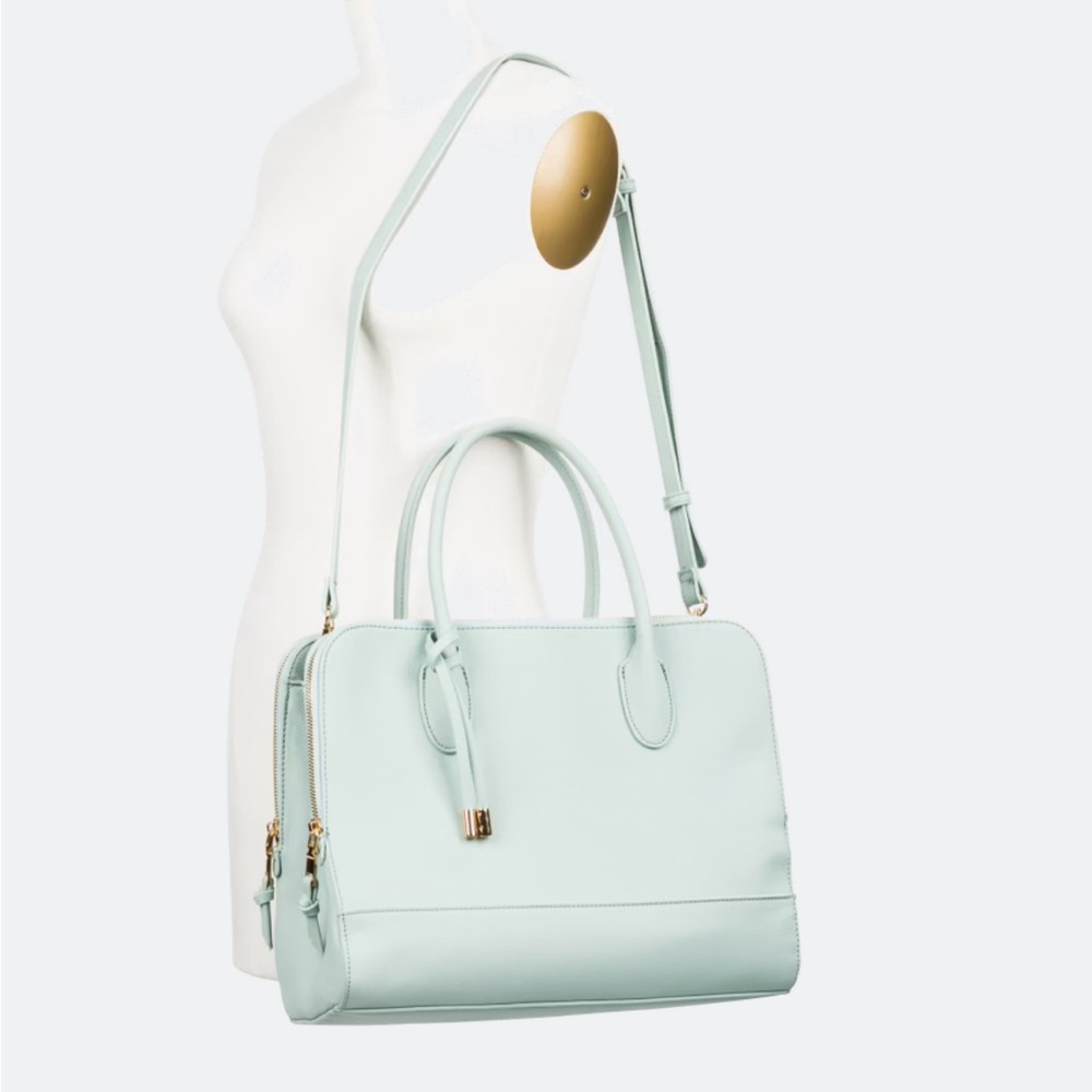 Teal and leather computer/work bag